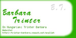 barbara trinter business card